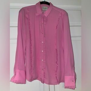 Scotch & Soda long sleeve pink tuxedo shirt size small